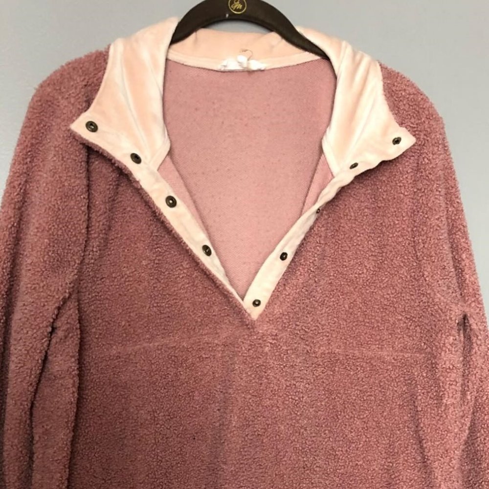 Rose Pink Sherpa Sweater